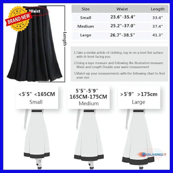 Cotton Linen Maxi Skirt Elastic Waist Bohemian Style Long Dress - Picture 7 of 7